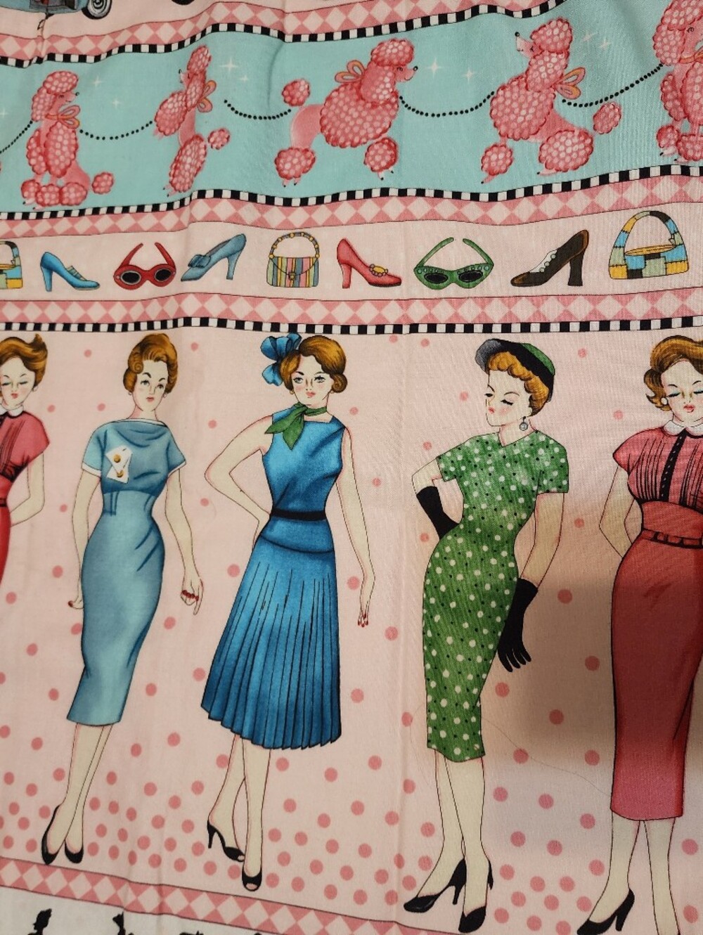 Vintage Print Girly Pink Straight Skirt XS - Picture 2 of 4